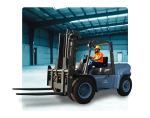 Forklift operating in warehouse by one of the Best Forklift Suppliers
