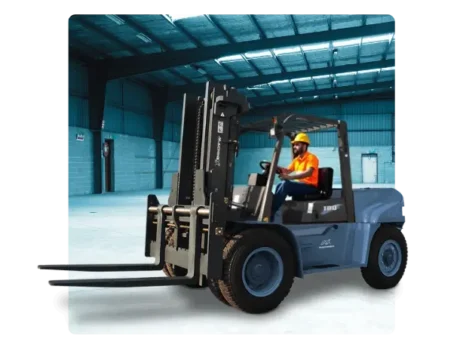Forklift operating in warehouse by one of the Best Forklift Suppliers